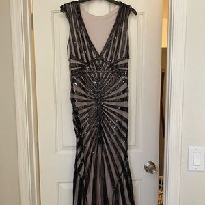 Floor length sequin old Hollywood style dress